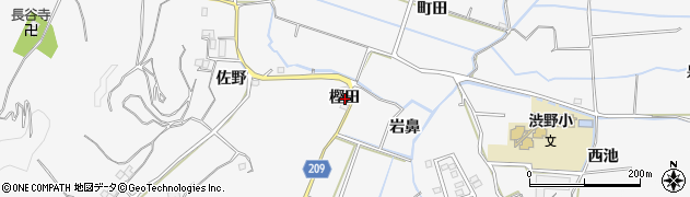 徳島県徳島市渋野町樫田周辺の地図