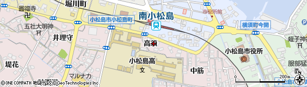 徳島県小松島市小松島町高須周辺の地図