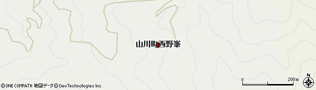 徳島県吉野川市山川町西野峯周辺の地図
