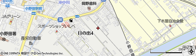 山口県山陽小野田市下木屋周辺の地図