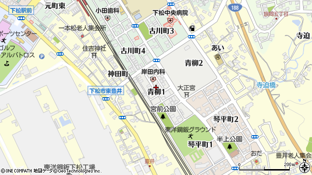 〒744-0004 山口県下松市青柳の地図