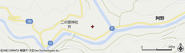 神山町役場　阿川公民館周辺の地図