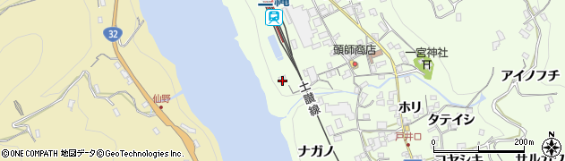 徳島県三好市池田町中西ナガウチ310周辺の地図