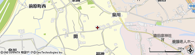 徳島県小松島市前原町開周辺の地図
