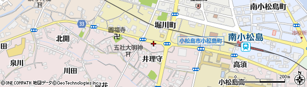 小松島農協前周辺の地図