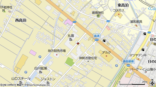 〒756-0086 山口県山陽小野田市神帆町の地図