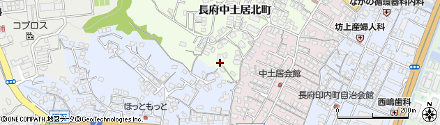 山口県下関市長府中土居北町10周辺の地図