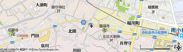 徳島県小松島市小松島町（西堀川）周辺の地図