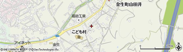 愛媛県四国中央市金生町山田井1031周辺の地図