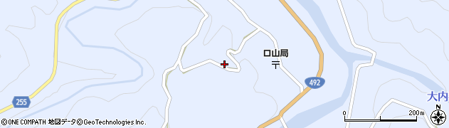 徳島県美馬市穴吹町口山宮内157周辺の地図