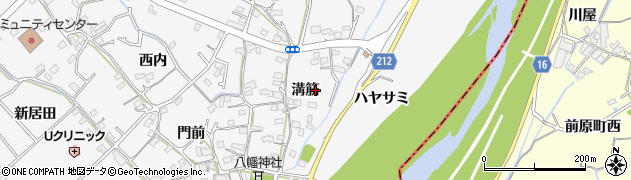 徳島県徳島市丈六町（溝筋）周辺の地図