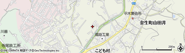 愛媛県四国中央市金生町山田井1102周辺の地図