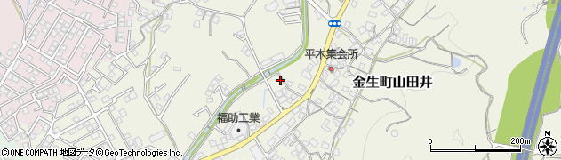 愛媛県四国中央市金生町山田井1044周辺の地図