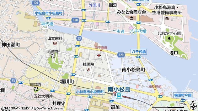 〒773-0003 徳島県小松島市松島町の地図