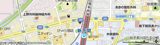 日産レンタカー新下関駅前店周辺の地図