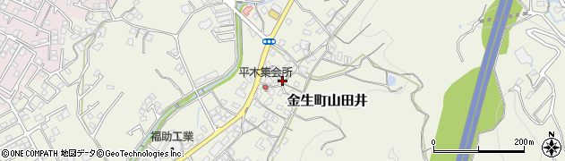 愛媛県四国中央市金生町山田井945周辺の地図