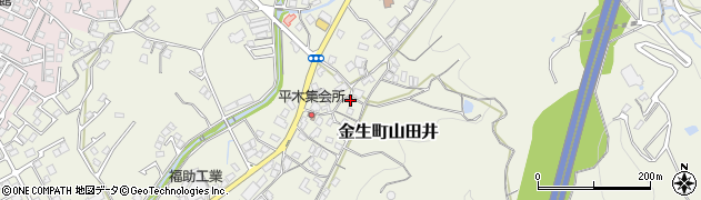 愛媛県四国中央市金生町山田井942周辺の地図