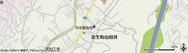 愛媛県四国中央市金生町山田井943周辺の地図