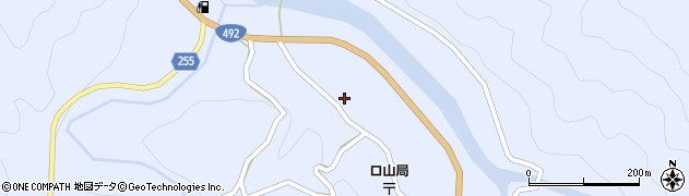 徳島県美馬市穴吹町口山宮内52周辺の地図