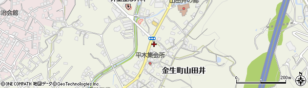 愛媛県四国中央市金生町山田井951周辺の地図