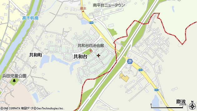 〒756-0011 山口県山陽小野田市共和台の地図