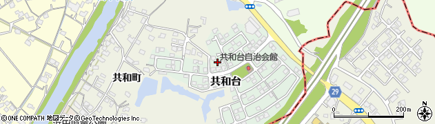 山口県山陽小野田市共和台13周辺の地図