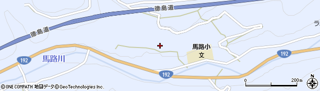徳島県三好市池田町馬路（松ノ下タ）周辺の地図
