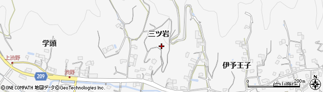 徳島県徳島市渋野町（三ツ岩）周辺の地図