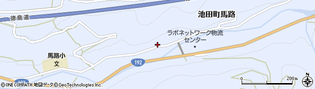 徳島県三好市池田町馬路（宮ノ下モ）周辺の地図
