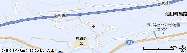 徳島県三好市池田町馬路（金年）周辺の地図