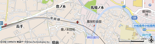 徳島県小松島市中郷町豊ノ本90周辺の地図
