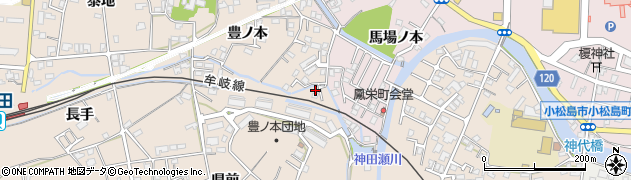 徳島県小松島市中郷町豊ノ本90-1周辺の地図