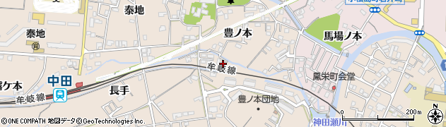 徳島県小松島市中郷町豊ノ本100周辺の地図