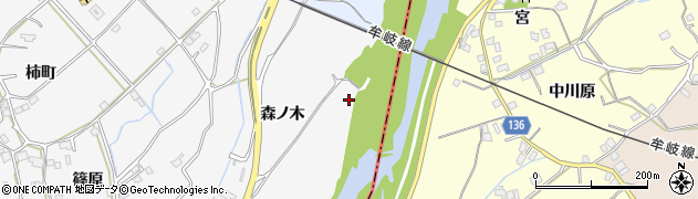 徳島県徳島市丈六町森ノ木周辺の地図