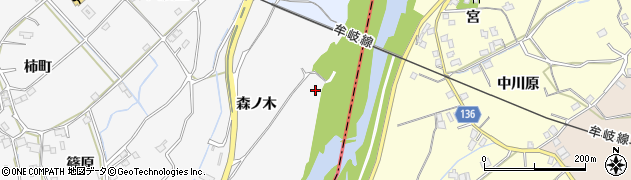 徳島県徳島市丈六町（森ノ木）周辺の地図