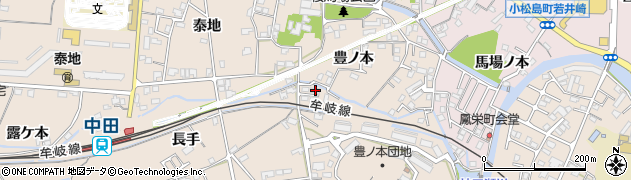 徳島県小松島市中郷町豊ノ本101周辺の地図
