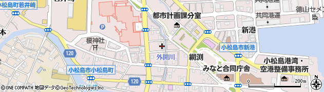 徳島県小松島市小松島町北開周辺の地図