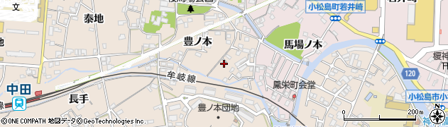 徳島県小松島市中郷町豊ノ本68周辺の地図