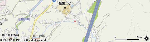 愛媛県四国中央市金生町山田井583周辺の地図