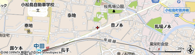 徳島県小松島市中郷町豊ノ本20周辺の地図