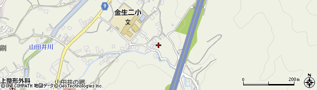 愛媛県四国中央市金生町山田井580周辺の地図