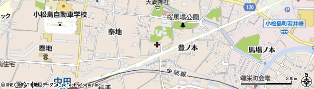 徳島県小松島市中郷町豊ノ本12周辺の地図