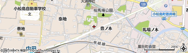 徳島県小松島市中郷町豊ノ本9周辺の地図