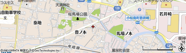 徳島県小松島市中郷町豊ノ本37周辺の地図
