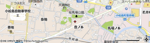 徳島県小松島市中郷町豊ノ本42周辺の地図