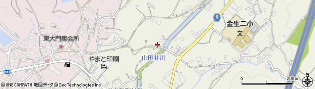 愛媛県四国中央市金生町山田井1259周辺の地図
