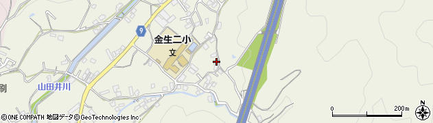 愛媛県四国中央市金生町山田井615周辺の地図