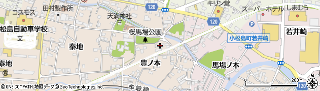 徳島県小松島市中郷町豊ノ本38周辺の地図