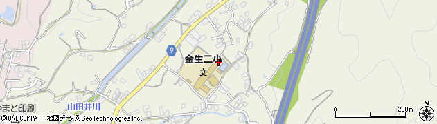 愛媛県四国中央市金生町山田井761周辺の地図