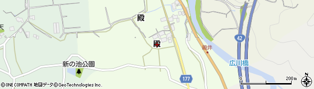和歌山県広川町（有田郡）殿周辺の地図